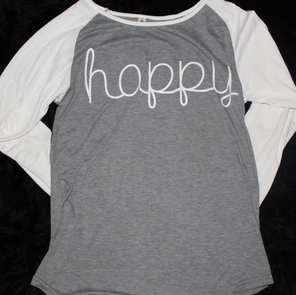 Gray baseball tee